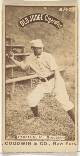 Porter, Pitcher, Brooklyn, from the Old Judge series (N172) for Old Judge Cigarettes by Goodwin & Company, photograph, 1887-1890
