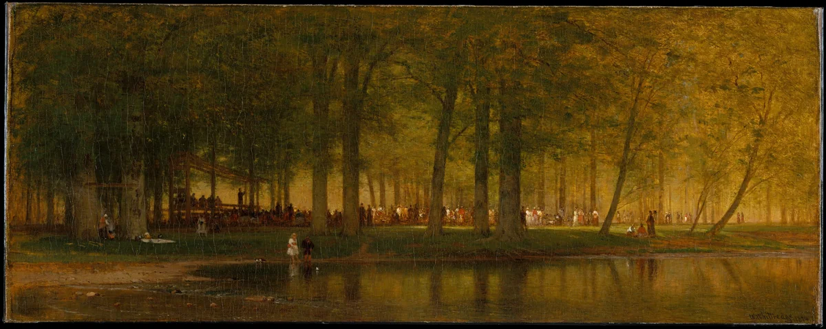 The Camp Meeting by Worthington Whittredge, artwork, 1874
