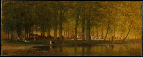 The Camp Meeting by Worthington Whittredge, artwork, 1874