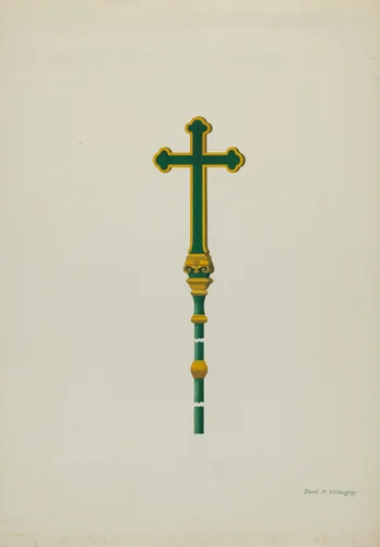 Processional Cross by David P Willoughby, index of american design, 1936