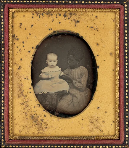 Portrait of a Child and Young Woman by American 19th Century, photograph, 1845-1855