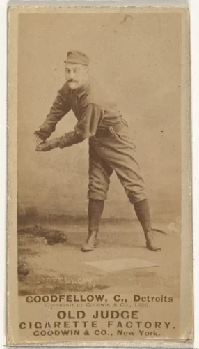 Goodfellow, Catcher, Detroit Wolverines, from the Old Judge series (N172) for Old Judge Cigarettes by Goodwin & Company, photograph, 1888