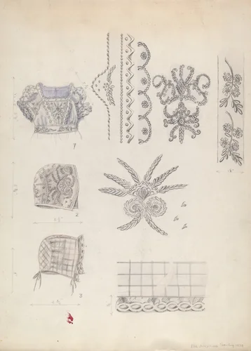 Infant's Dress Yoke and Mull Cup by Ella Sterling, index of american design, 1936