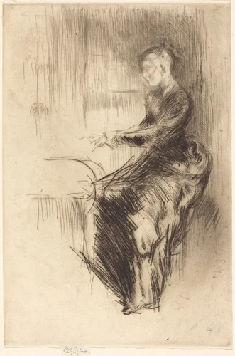 The Piano by James McNeill Whistler, print, 1875