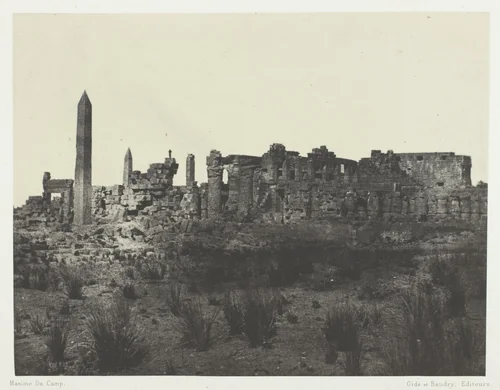 Palais de Karnak, Vue Générale des Ruines, Prise au Nord; Thèbes, plate 32 from the album "Egypte, Nubie, Palestine et Syrie" (1852) by Maxime Du Camp, photograph, 1849-1851