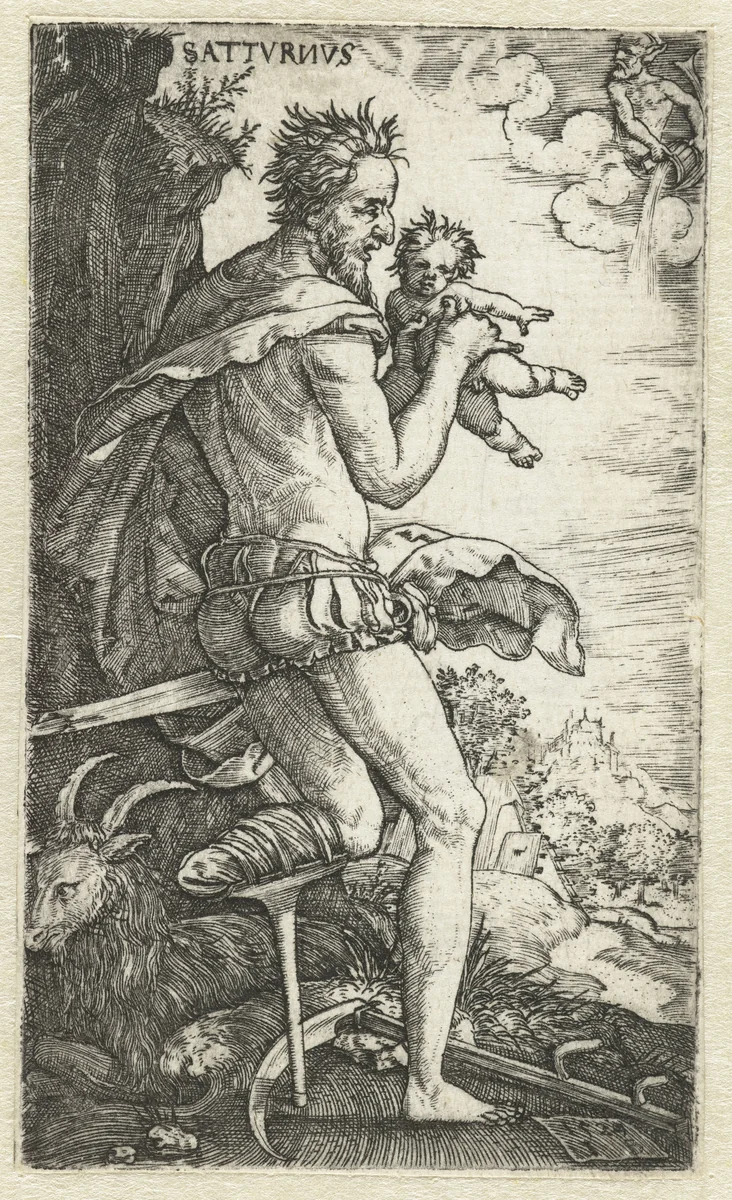 Saturnus by Unknown, print, 1529