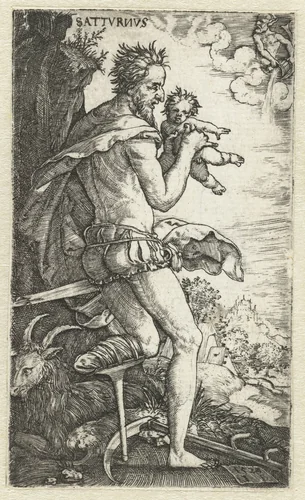 Saturnus by Unknown, print, 1529