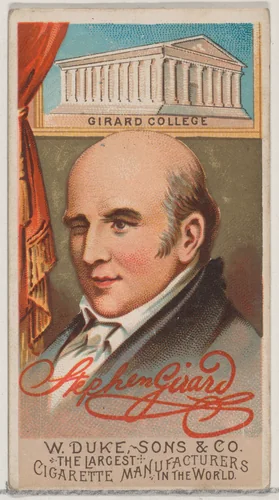 Stephen Girard, from the series Great Americans (N76) for Duke brand cigarettes by W. Duke, Sons & Co., print, 1888