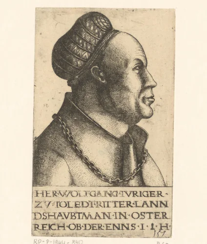 Portret van Wolfgang Jörger by Unknown, print, 1528-1550