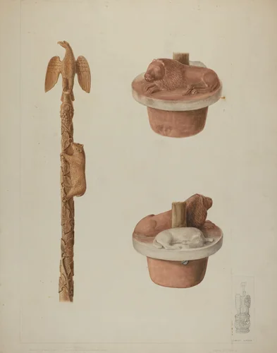 Wood and Stone Carving by Clyde L. Cheney, index of american design, 1935-1942