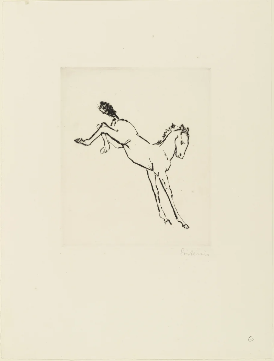 Kicking Colt (Springendes Fohlen) by Renée Sintenis, print, 1923