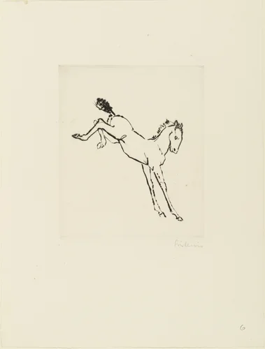 Kicking Colt (Springendes Fohlen) by Renée Sintenis, print, 1923