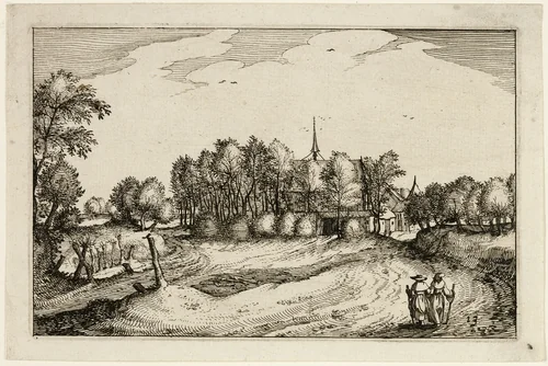 A Convent, plate thirteen after Pictures of Farms, Country Houses and Rustic Villages (Praediorum villarum et rusticarum casularum icones) by Claes Jansz Visscher, print, 1612