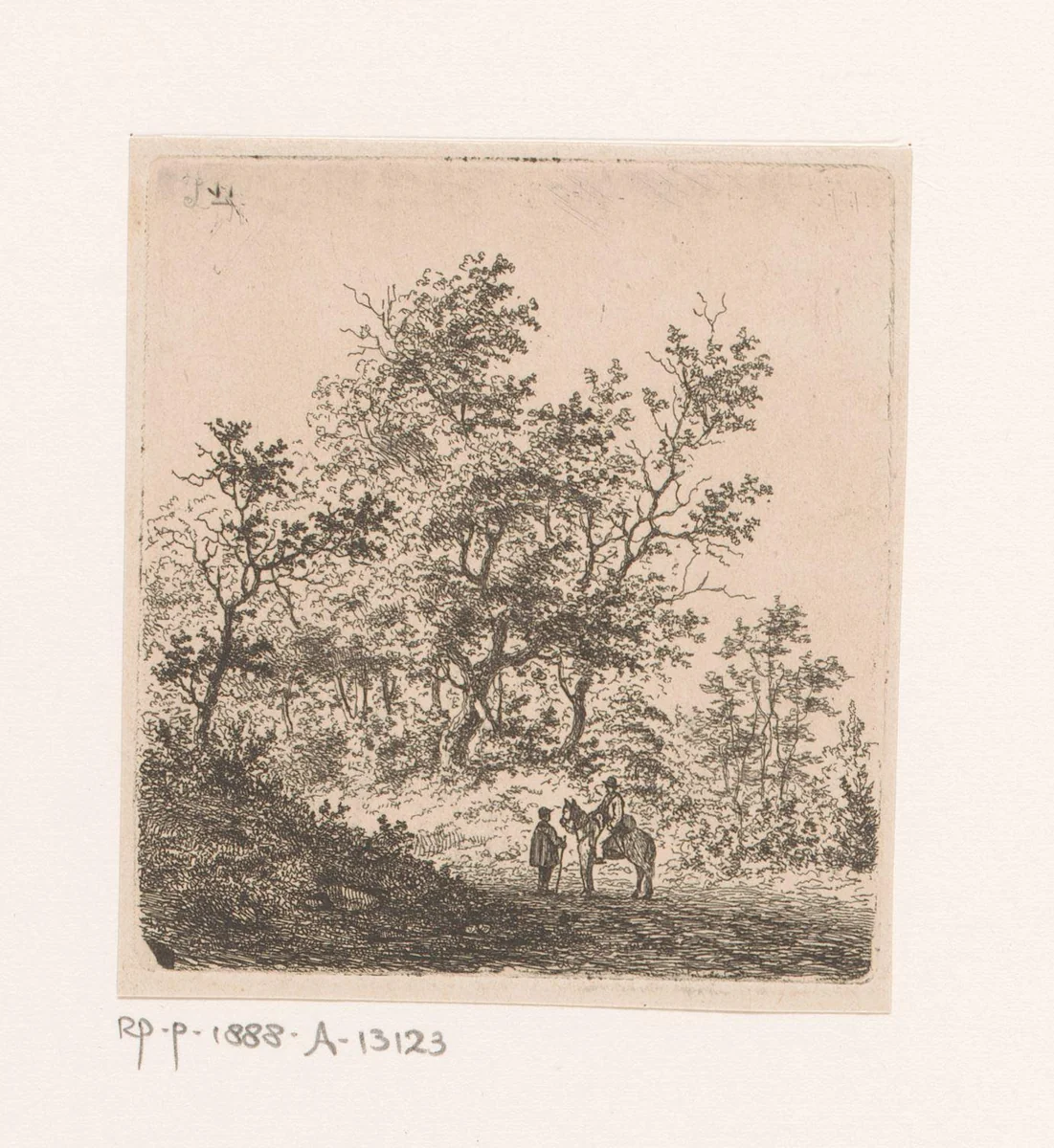 Boslandschap bij Beert by Jean Théodore Joseph Linnig, print, 1848
