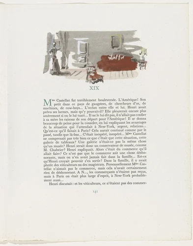 Headpiece (page 141) from Mille Regrets (A Thousand Regrets) by Christian Bérard, illustrated book, 1947