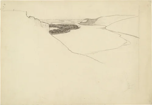 View of the Valley (Talblick) by Maximilian Kurzweil, drawing