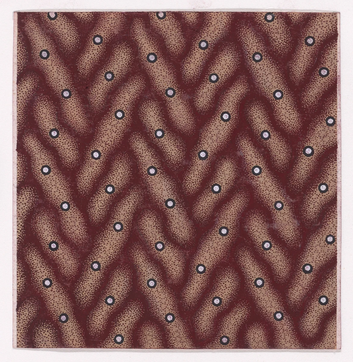 Textile Design with Scattered Pearls over an Abstract Background by anonymous, drawing, 1840