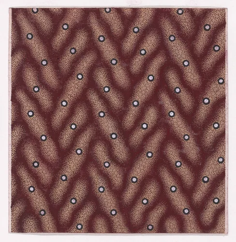 Textile Design with Scattered Pearls over an Abstract Background by anonymous, drawing, 1840