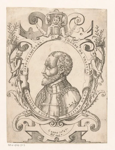 Portret van Jean de la Valette, grootmeester van de Orde van Malta by Unknown, print, 1567