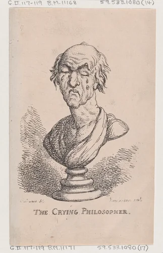 The Crying Philosopher by Thomas Rowlandson, print, 1808