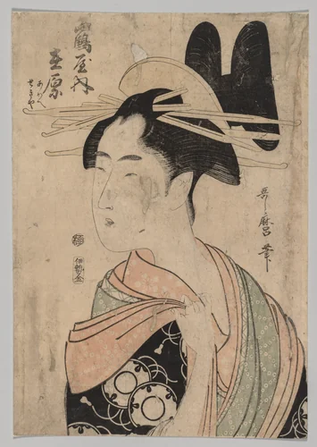 Woman of the Yoshiwara by Kitagawa Utamaro (喜多川歌麿), print, 1753-1806