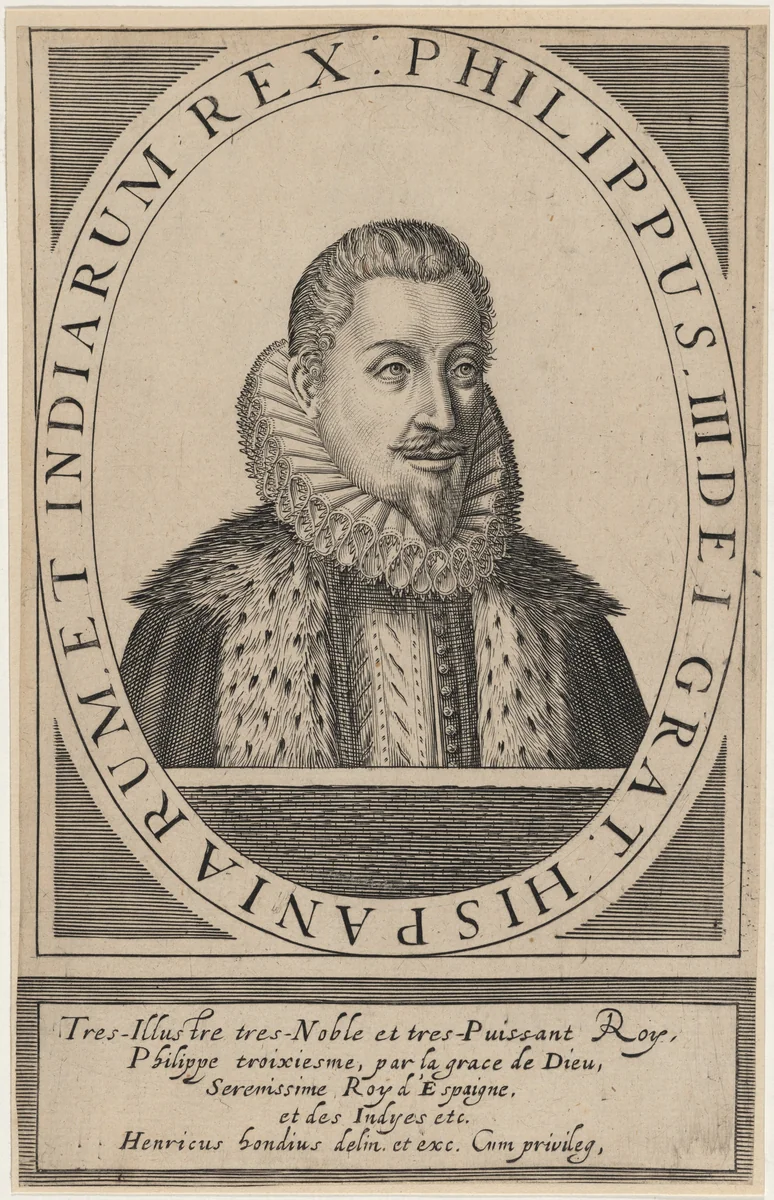Philip III, King of Spain by Hendrik Hondius I, print, 1573-1649