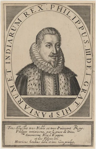 Philip III, King of Spain by Hendrik Hondius I, print, 1573-1649