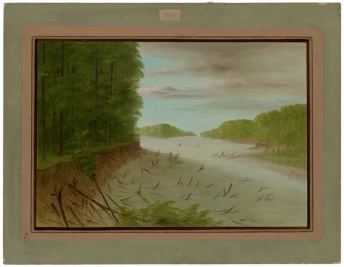 Scene from the Lower Mississippi by George Catlin, painting, 1861-1869