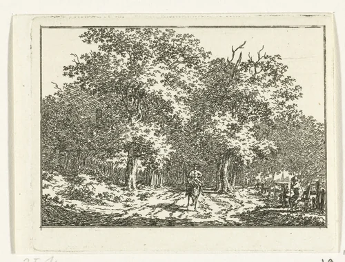 Landschap met ruiter by Jacob Cats, print, 1768