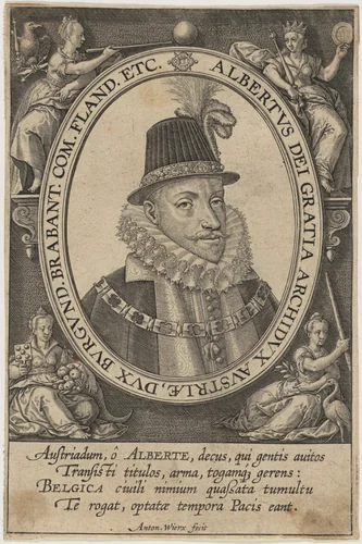 Albert VII, Archduke of Austria by Anton Wierix II, print, 1552-1624