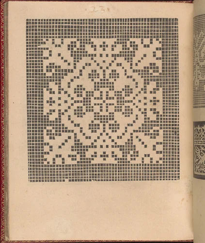 Les Singuliers et Nouveaux Portraicts... page 52 (verso) by Federico de Vinciolo, book, 1588