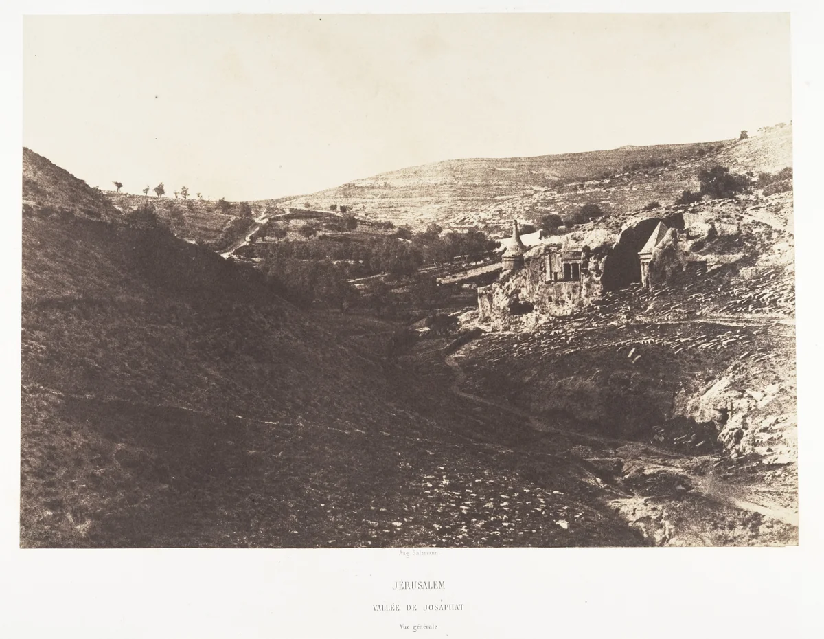 Jérusalem, Vallée de Josaphat, Vue générale by Auguste Salzmann, photograph, 1854-1859