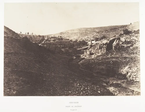 Jérusalem, Vallée de Josaphat, Vue générale by Auguste Salzmann, photograph, 1854-1859