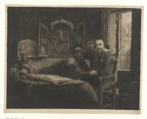 Abraham Francen, apothecary by Rembrandt van Rijn, print, 1657