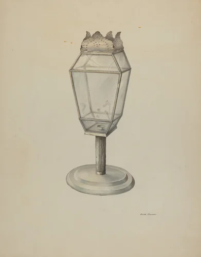 Lamp by Edith Towner, index of american design, 1939