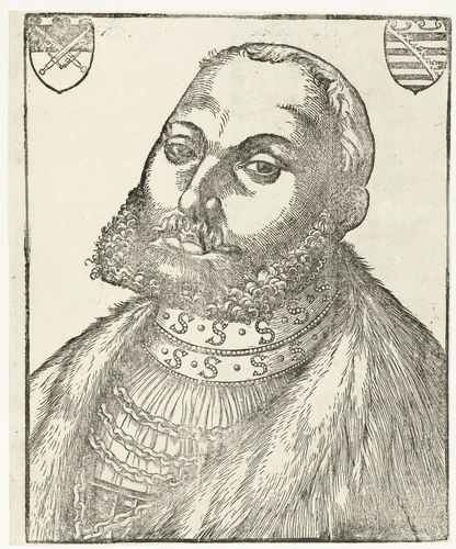 Portret van Johan Frederik I (Johan Frederik de Grootmoedige) hertog van Saksen by Unknown, print, 1503-1593