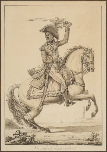 Toussaint Louverture on Horseback by Claude Louis Desrais, drawing, 1797-1807