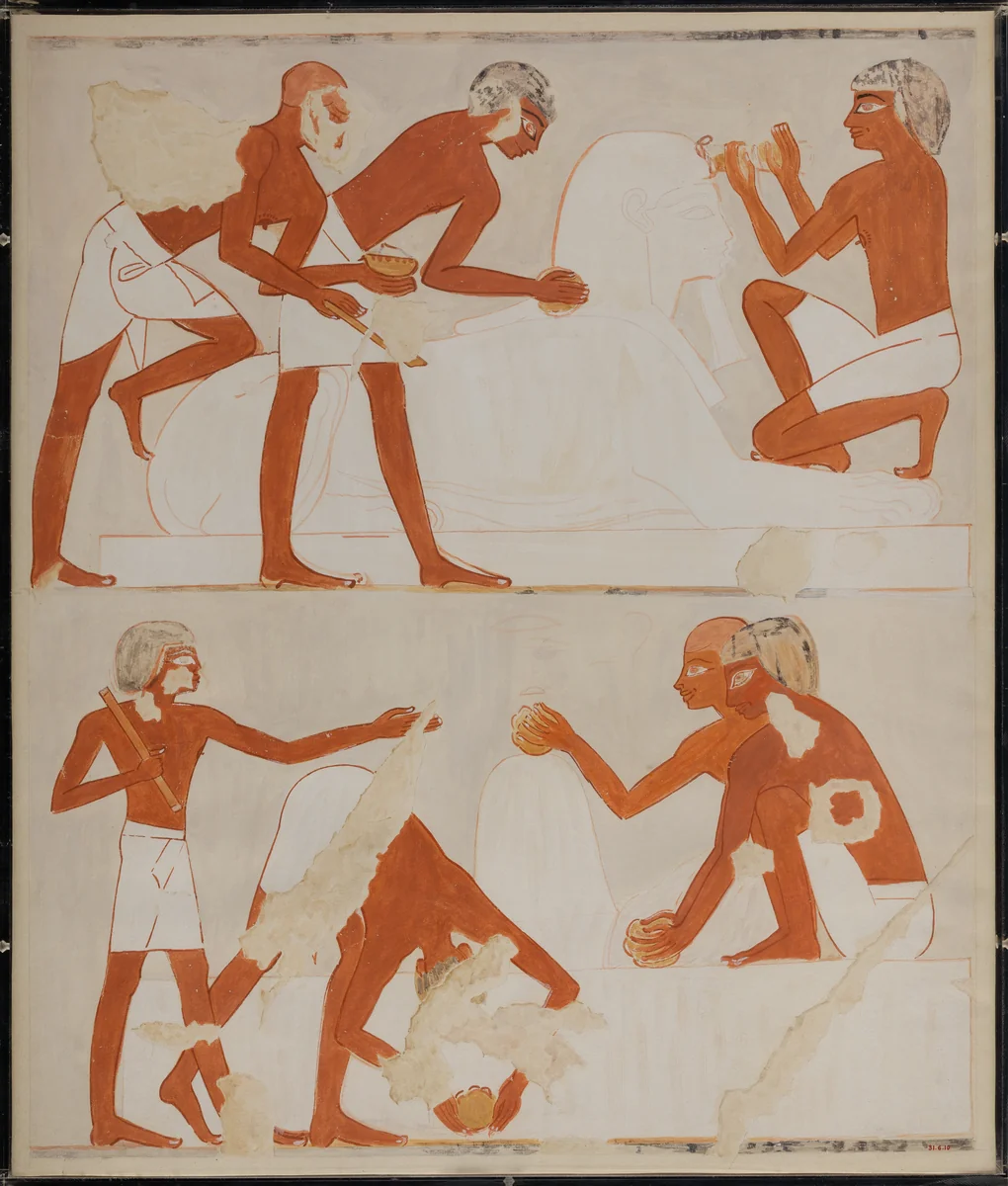 Sculptors at Work, Tomb of Rekhmire by Nina de Garis Davies, artwork, -1504