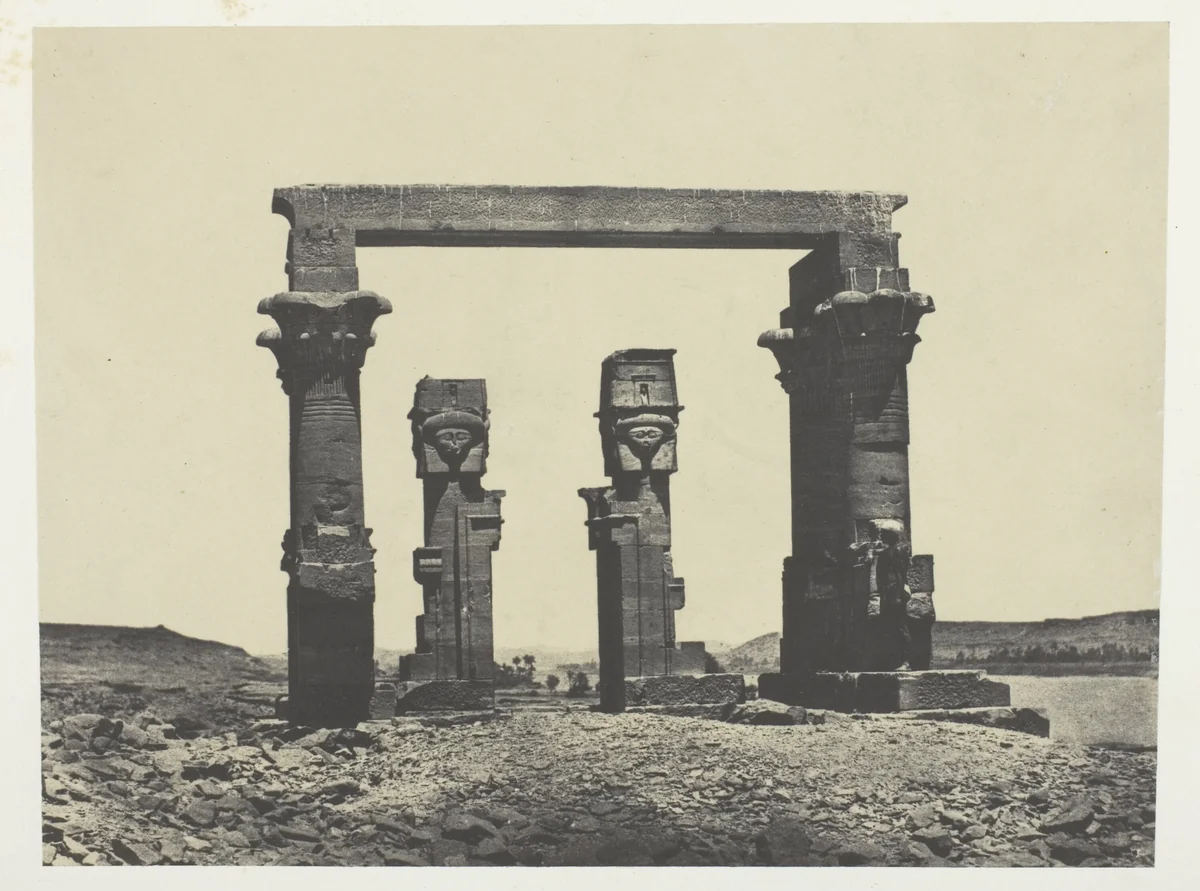 Temple de Kardassy, Nubie, plate 87 from the album "Egypte, Nubie, Palestine et Syrie" (1852) by Maxime Du Camp, photograph, 1849-1851
