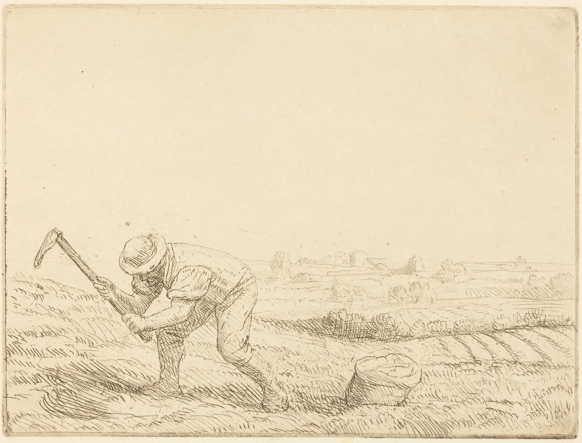 Digger (Le piocheur) by Alphonse Legros, print, 1837-1911