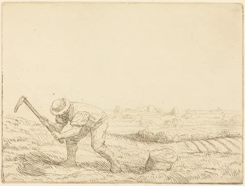 Digger (Le piocheur) by Alphonse Legros, print, 1837-1911