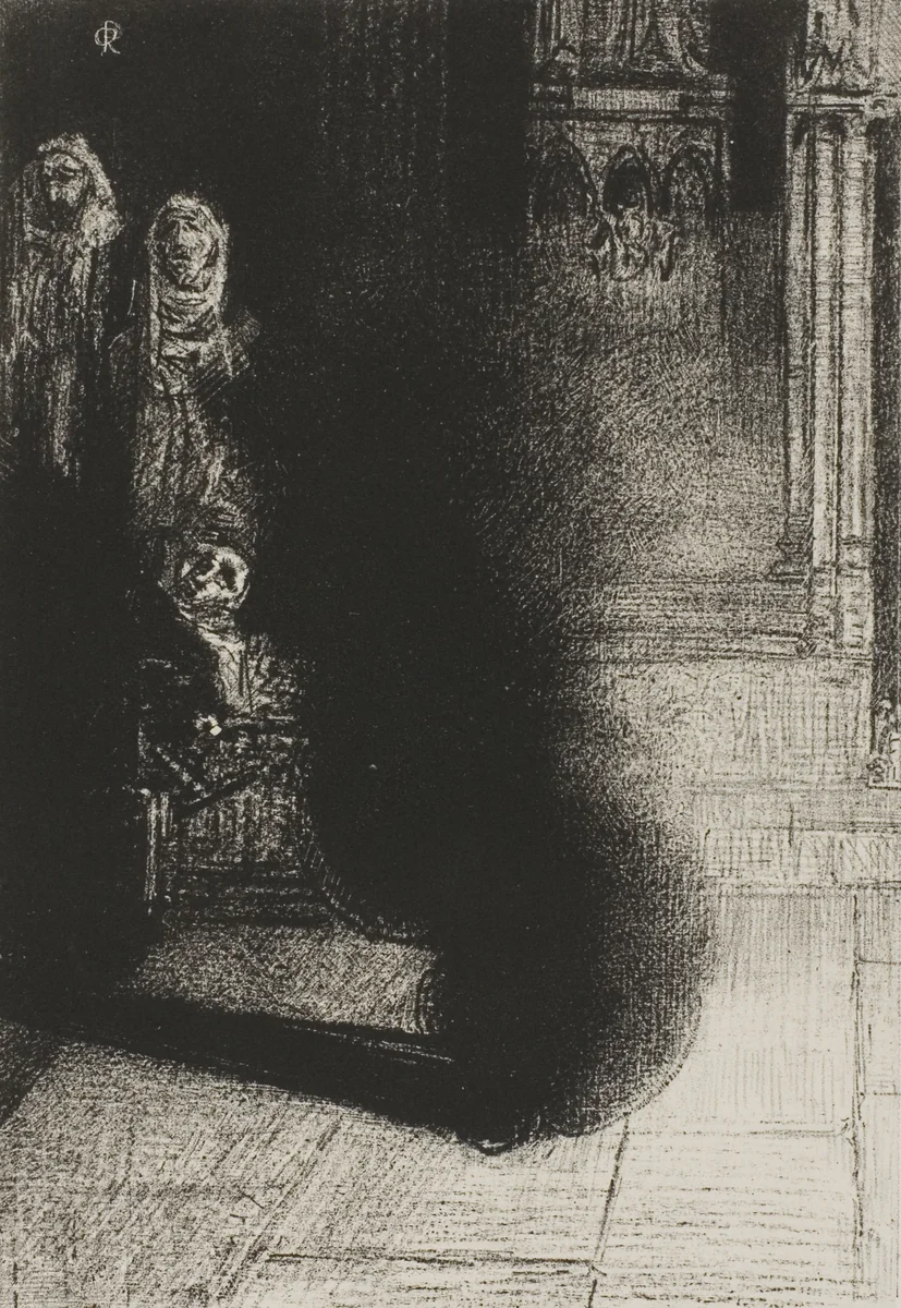 Frontispiece for Les Flambeaux noirs by Emile Verhaeren by Odilon Redon, print, 1890