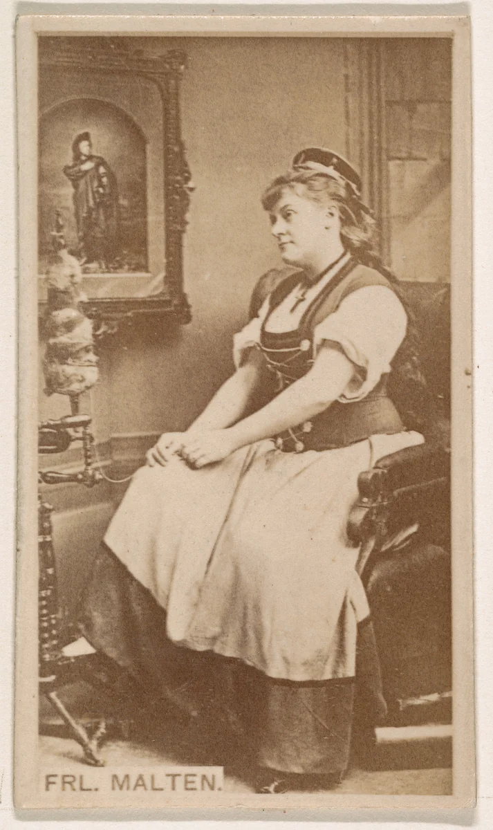 Frl. Malten, from the Actresses series (N245) issued by Kinney Brothers to promote Sweet Caporal Cigarettes by Kinney Brothers Tobacco Company, photograph, 1890