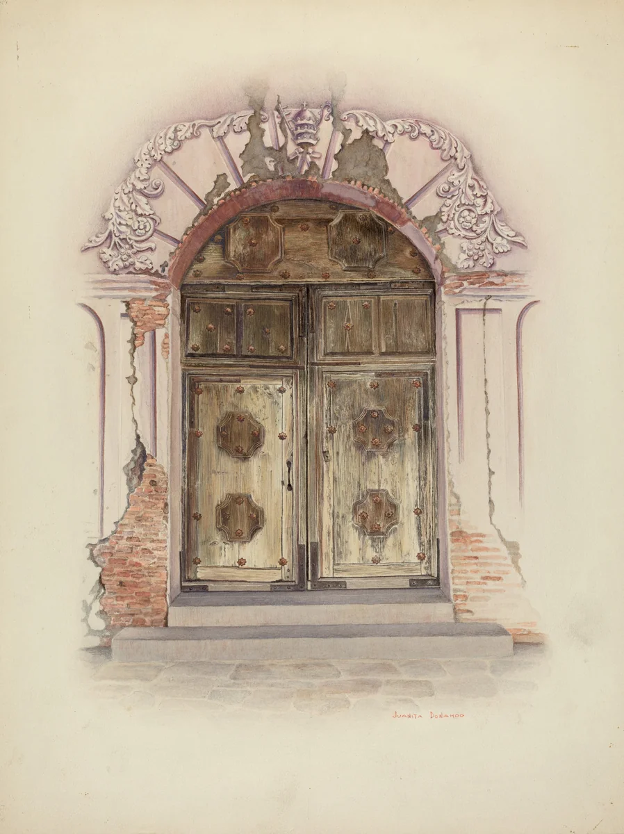 Doorway and Wall Painting by Juanita Donahoo, index of american design, 1941