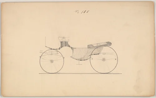 Landaulet #185 by Brewster & Co., drawing, 1850-1870