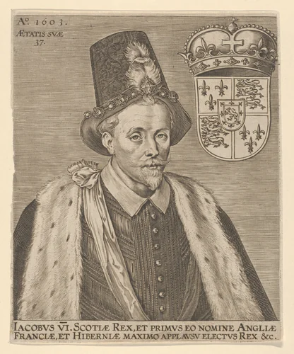 James VI, King of Scotland by Pieter de Jode, print, 1603