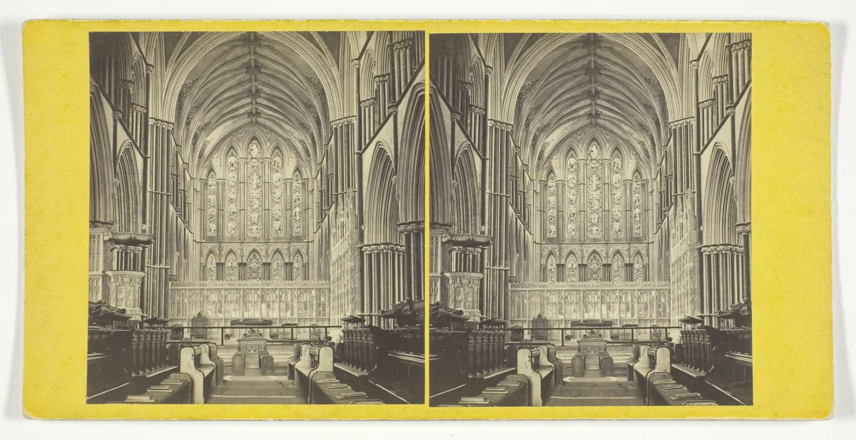 Worcester Cathedral - The Choir by G. W. Wilson, photograph, 1850-1874