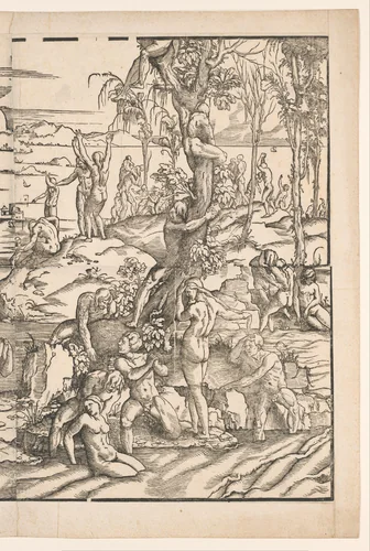 Zondvloed (rechterhelft) by Unknown, print, 1540