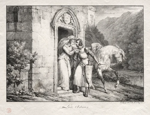 The Farewells by Horace Vernet, print, 1809-1863