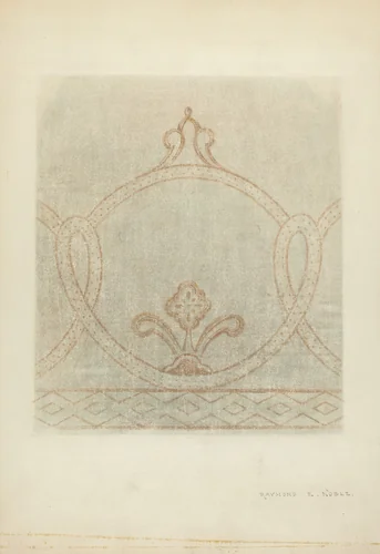 Wall Painting (Restoration Drawing) by Raymond E. Noble, index of american design, 1940
